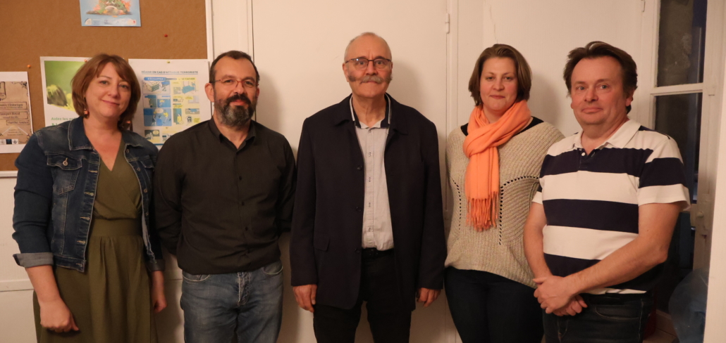 Antoine Aubry, entouré des quatre adjoints